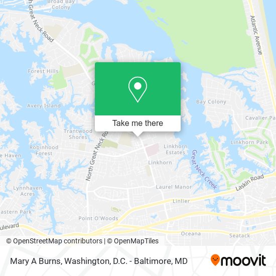 Mary A Burns map
