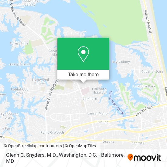 Glenn C. Snyders, M.D. map