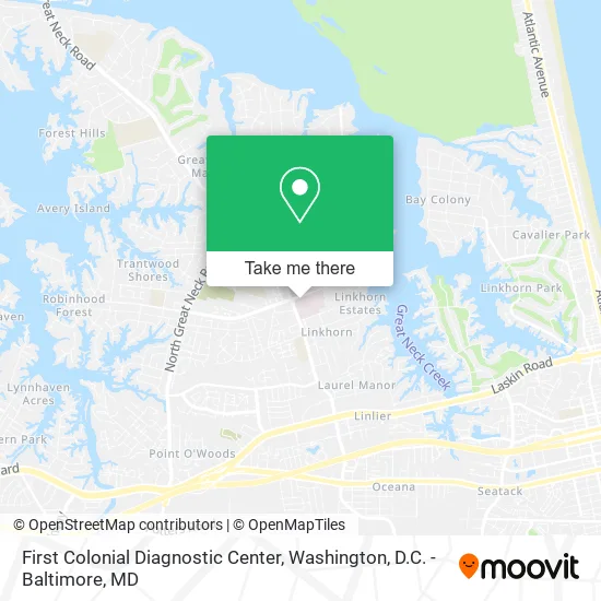 First Colonial Diagnostic Center map