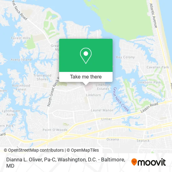 Dianna L. Oliver, Pa-C map