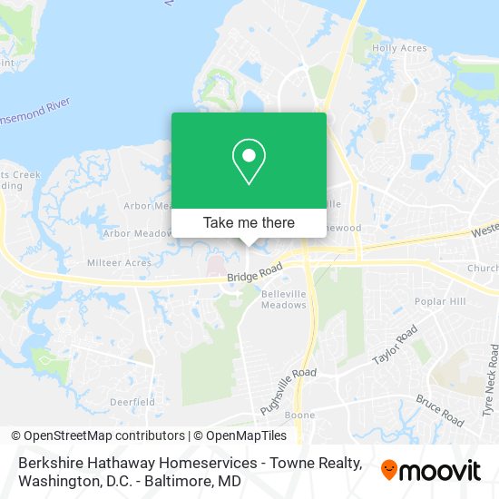 Mapa de Berkshire Hathaway Homeservices - Towne Realty
