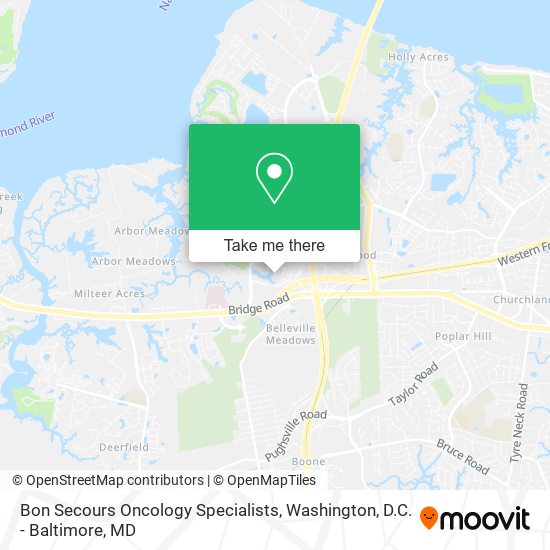 Bon Secours Oncology Specialists map