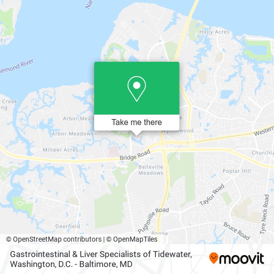 Gastrointestinal & Liver Specialists of Tidewater map
