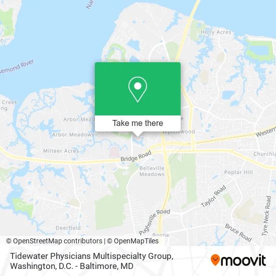 Tidewater Physicians Multispecialty Group map