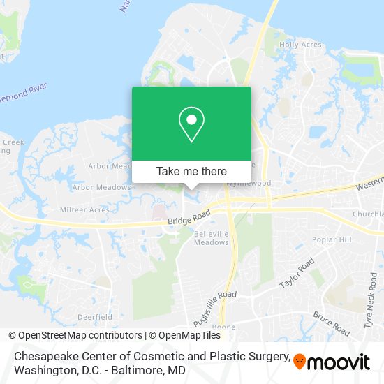 Mapa de Chesapeake Center of Cosmetic and Plastic Surgery