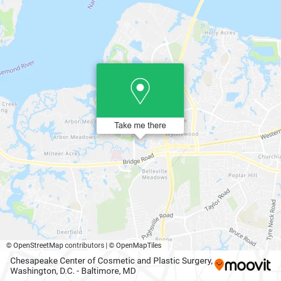Chesapeake Center of Cosmetic and Plastic Surgery map