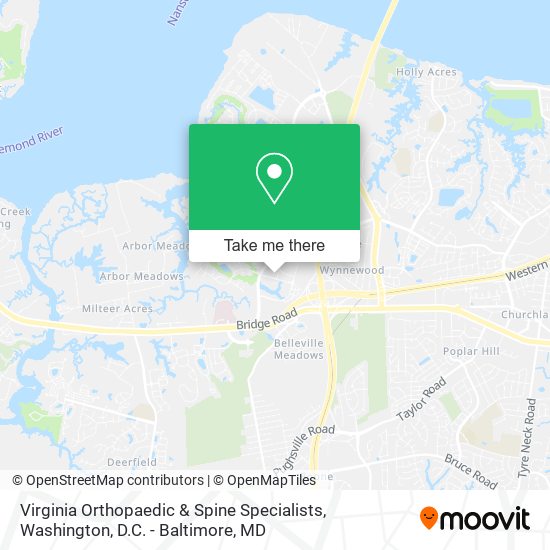 Virginia Orthopaedic & Spine Specialists map