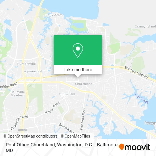 Post Office-Churchland map