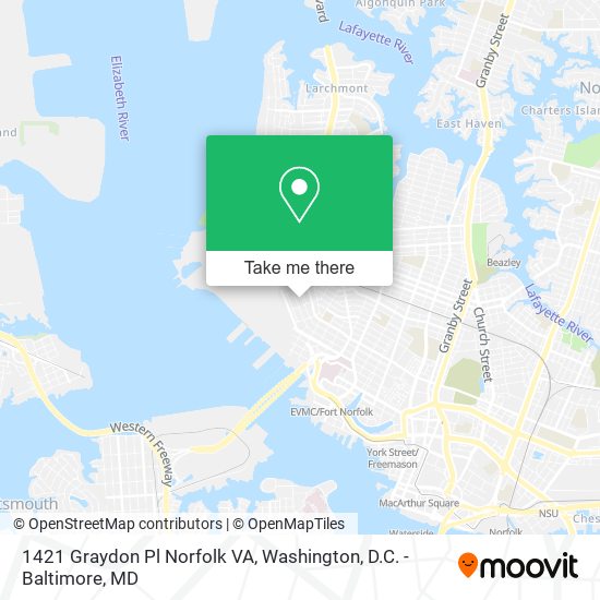1421 Graydon Pl Norfolk VA map
