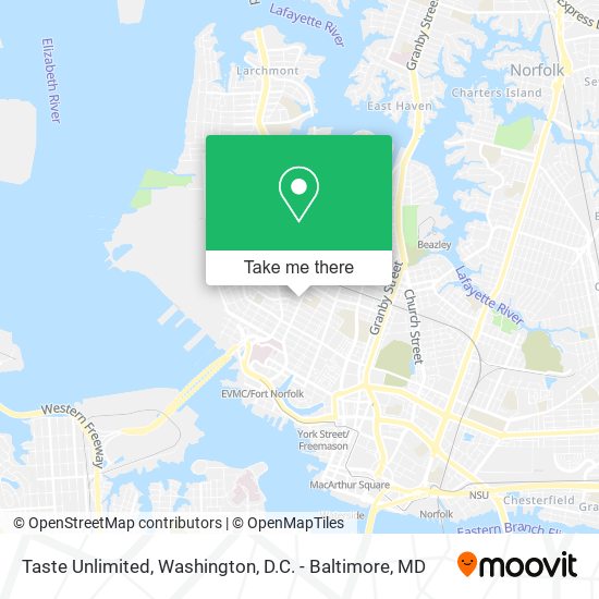 Taste Unlimited map