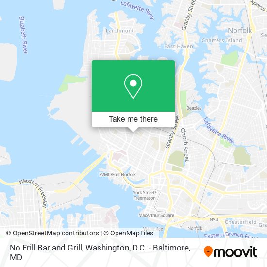 Mapa de No Frill Bar and Grill