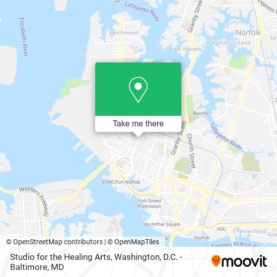 Studio for the Healing Arts map
