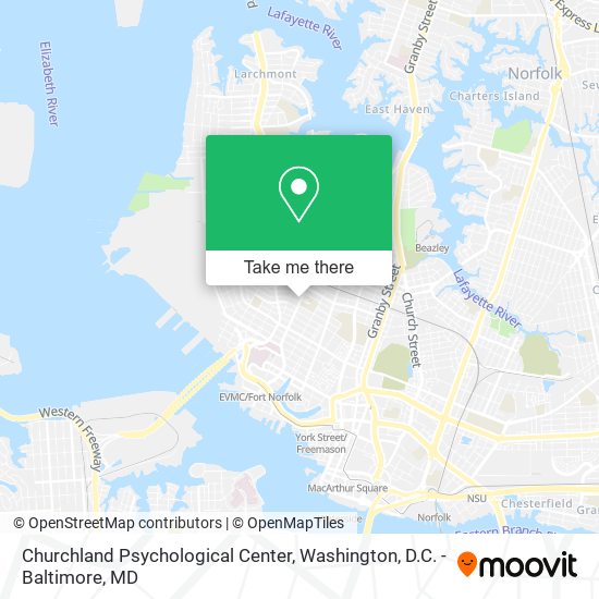 Mapa de Churchland Psychological Center