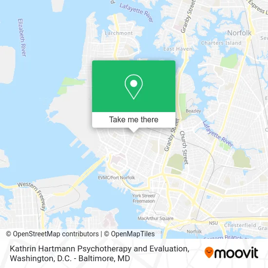 Kathrin Hartmann Psychotherapy and Evaluation map