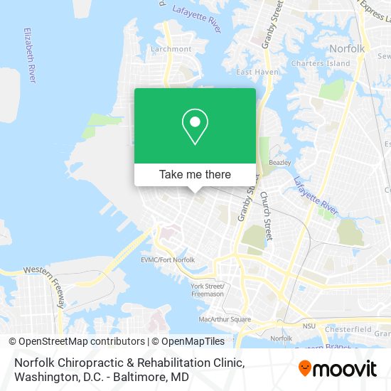 Mapa de Norfolk Chiropractic & Rehabilitation Clinic