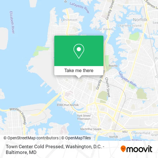 Town Center Cold Pressed map