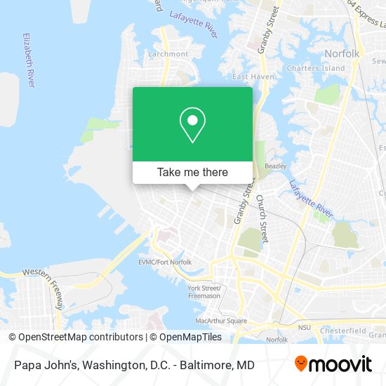 Papa John's map