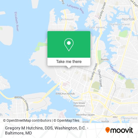 Mapa de Gregory M Hutchins, DDS