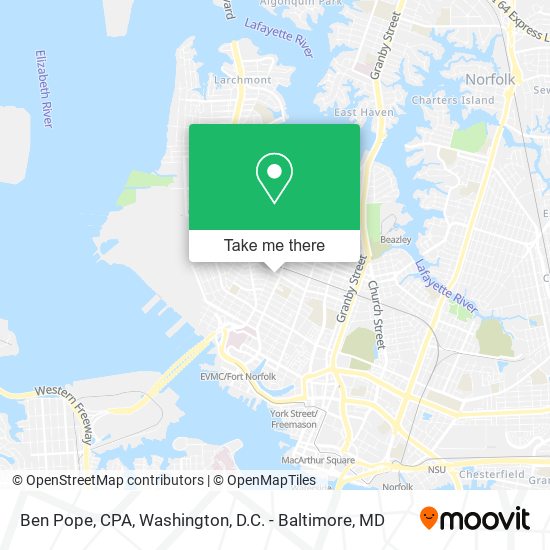 Ben Pope, CPA map