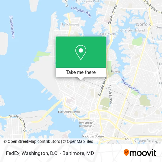 FedEx map