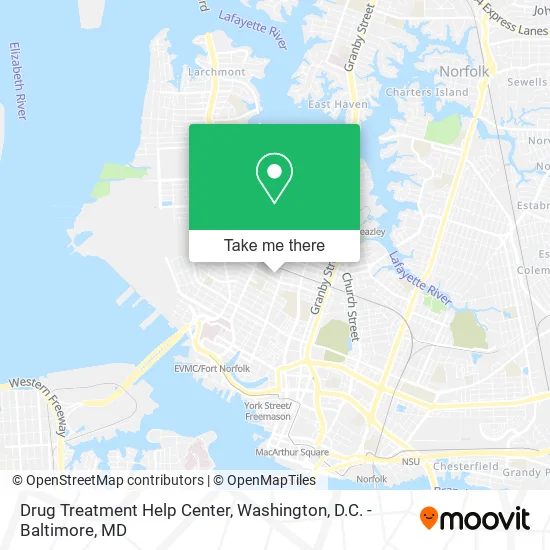 Drug Treatment Help Center map