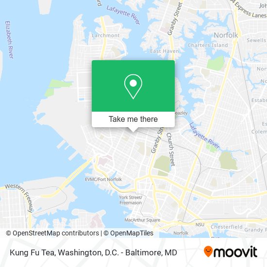Kung Fu Tea map