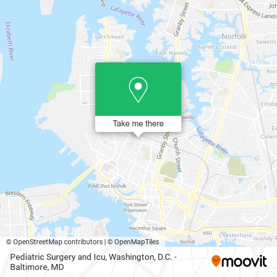 Pediatric Surgery and Icu map