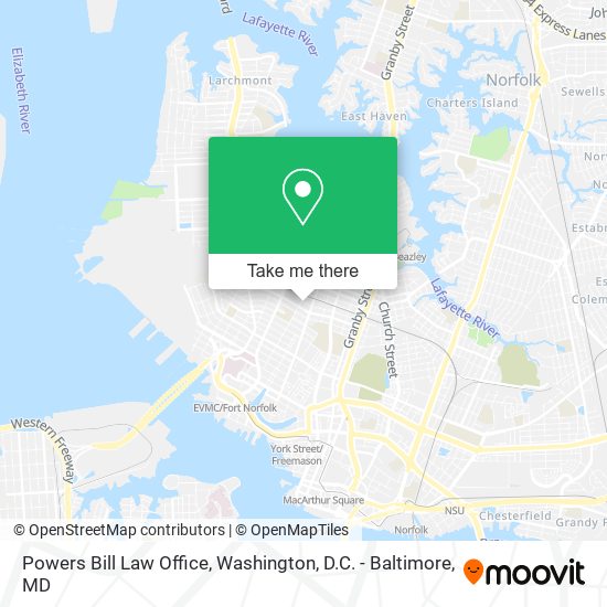 Mapa de Powers Bill Law Office