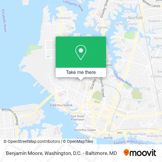 Benjamin Moore map