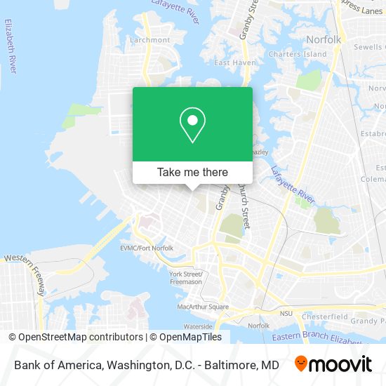 Mapa de Bank of America