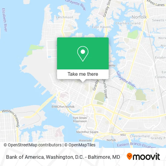 Bank of America map