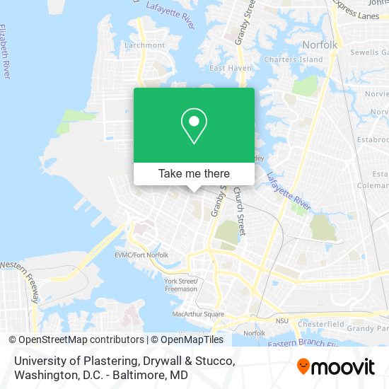 Mapa de University of Plastering, Drywall & Stucco