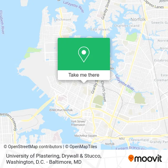 University of Plastering, Drywall & Stucco map