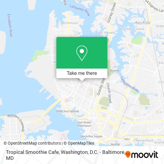 Tropical Smoothie Cafe map