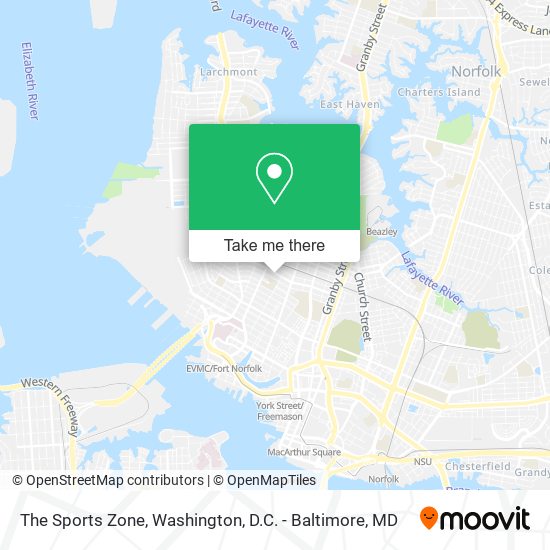 The Sports Zone map