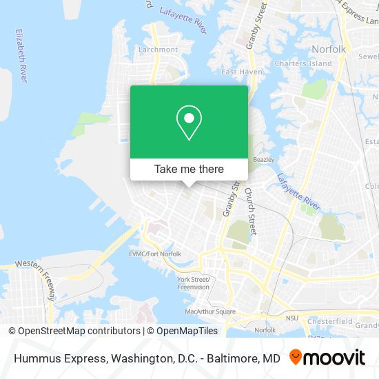 Mapa de Hummus Express