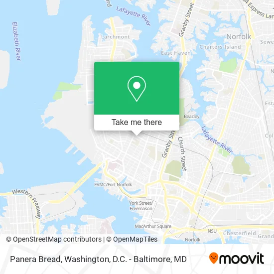 Panera Bread map