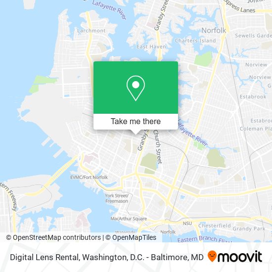 Digital Lens Rental map