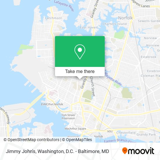Mapa de Jimmy John's