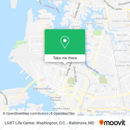 LGBT Life Center map