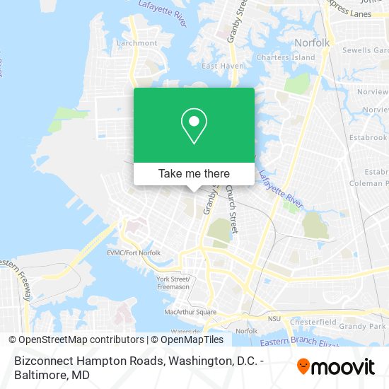 Bizconnect Hampton Roads map