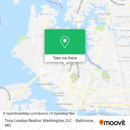 Tony London Realtor map