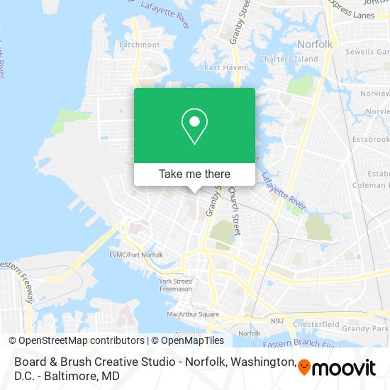 Mapa de Board & Brush Creative Studio - Norfolk