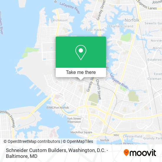 Schneider Custom Builders map
