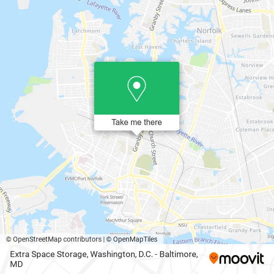Extra Space Storage map