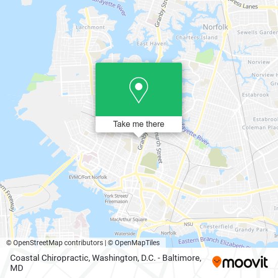 Coastal Chiropractic map