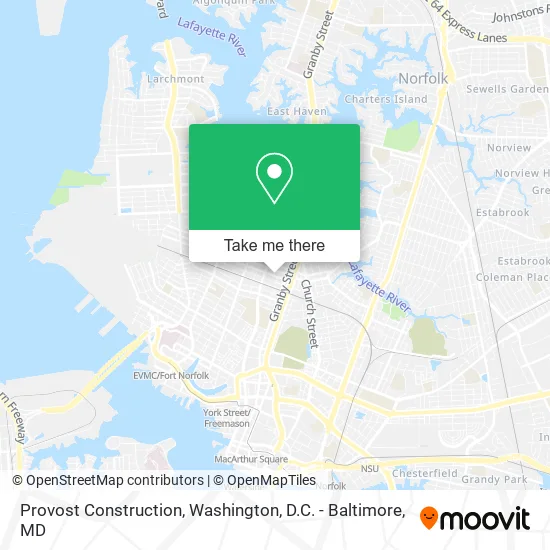 Provost Construction map