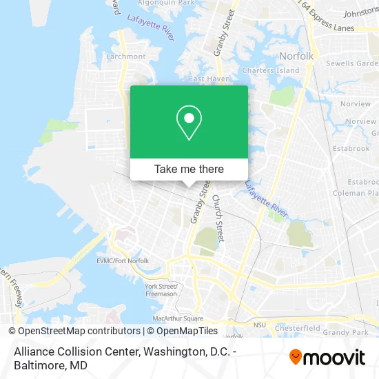 Alliance Collision Center map