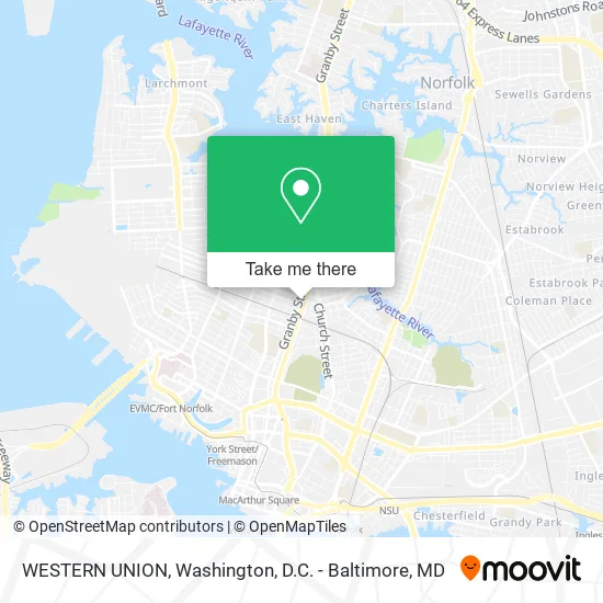 WESTERN UNION map
