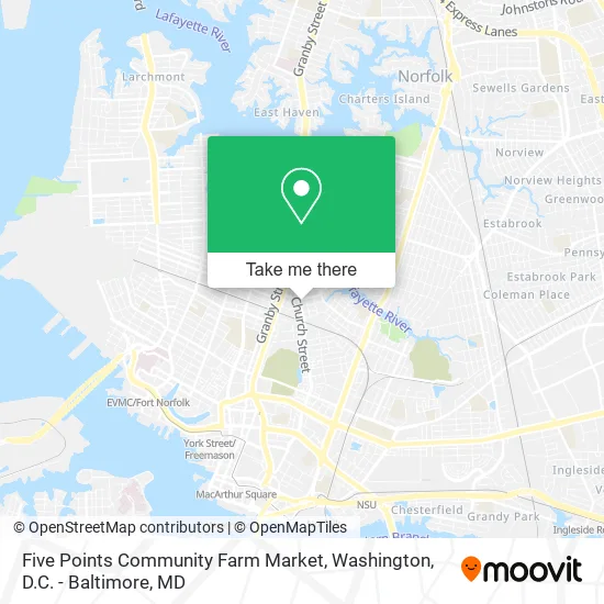Mapa de Five Points Community Farm Market